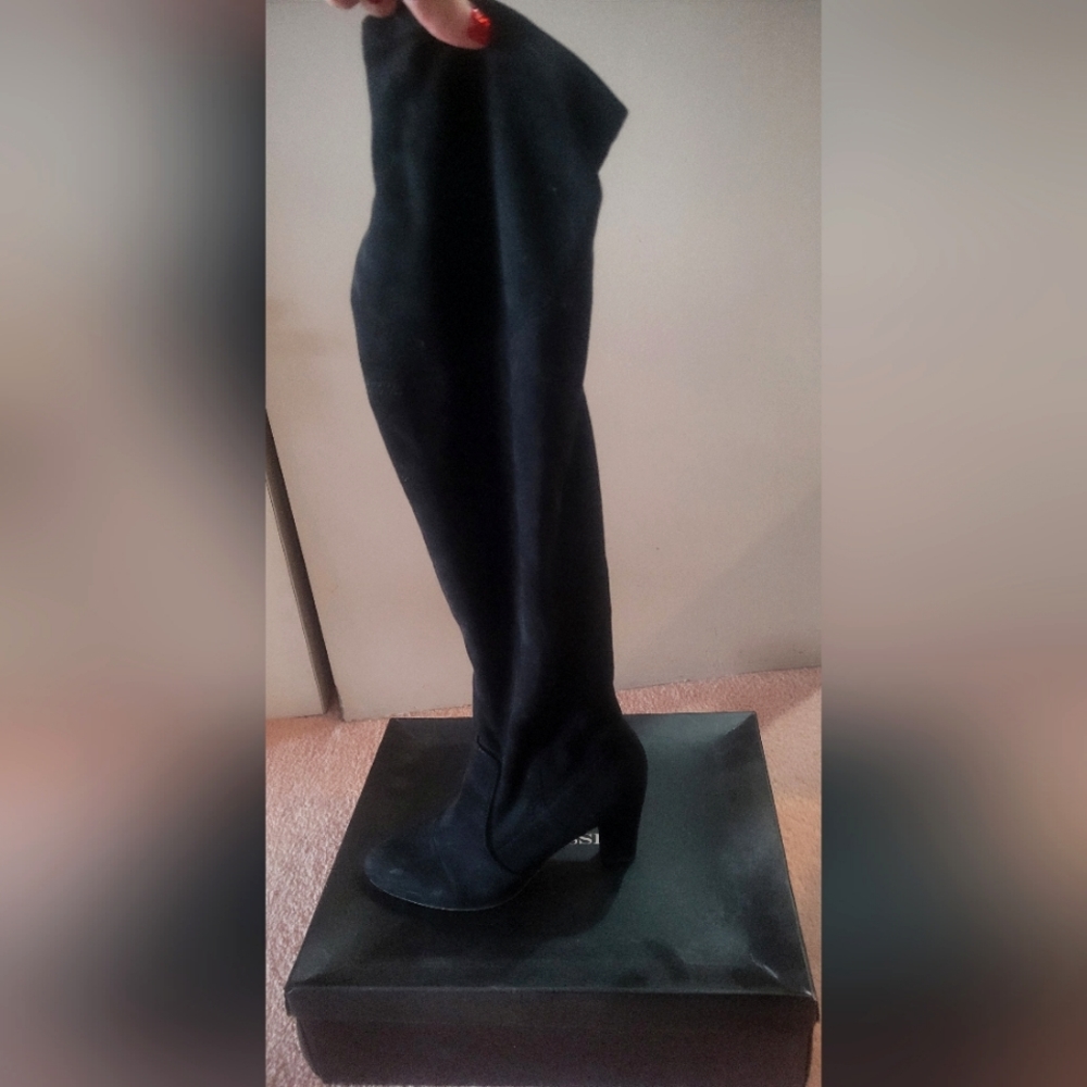 Black Suede over the knee boots